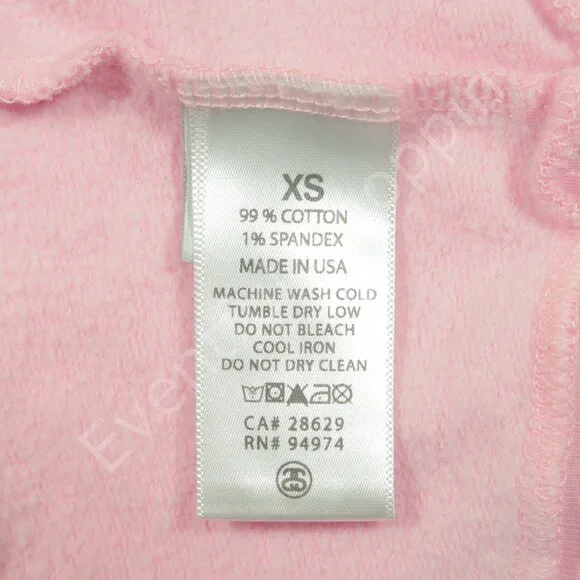 Stussy Sweatshirt Womens XS Pink Logo Crewneck Skater Pullover - Picture 6 of 7